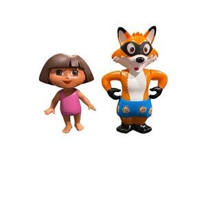 Vintage Dora The Explorer vinyl Doll and fox